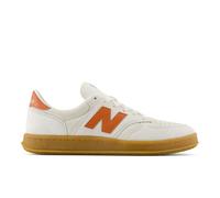 New Balance Unisex T500 in Weiß/Orange/Grau/Beige, Leder, Größe 38
