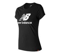 New Balance W Essentials Stacked Logo Tee WT91546BK, Womens t-Shirt, Black, S EU
