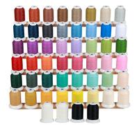 New brothread 100% Frosted Mattes Maschinenstickgarn 52 Spulen 40WT 500M für Brother Babylock Janome Singer Pfaff Husqvarna Bernina Stickmaschinen und Nähmaschinen