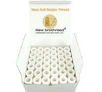 New brothread 144pcs Weiß 60S/2 (90WT) Bobbin Thread Vorgewickelten Spulen Unterfaden Kunststoff Größe A SA156 für Stickerei und Nähmaschine Brother/Babylock/Janome/Singer/Kenmore Stickgarn Nähgarn