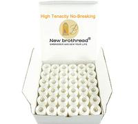 New brothread 144pcs Weiß 70D/2 (60WT) Bobbin Thread Vorgewickelten Spulen Unterfaden Kunststoff Größe A SA156 für Stickerei und Nähmaschine Brother/Babylock/Janome/Singer/Kenmore Stickgarn Nähgarn
