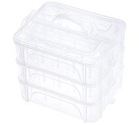 New brothread 3 Lagige Stapelbare Durchsichtige Aufbewahrungsbox/Organizer für 60 Spulen Stick- und Nähgarn für zu Hause (Anforderungen an die Spulengröße: Höhe≤ 5,6cm; Breite≤ 4,3cm)