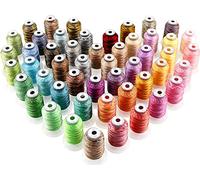 New brothread 50 Multi Farben Polyester Maschinen Stickgarn 500M (550Y) für Brother/Janome/Singer/Babylock/Kenmore/Bernina/Husqvaran Stickereimaschine