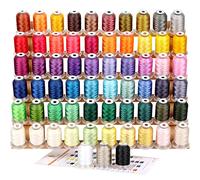 New brothread 63 Brother Farben Polyester Maschinen Stickgarn 500M (550Y) für Brother/Babylock/Janome/Singer/Kenmore Stickereimaschine