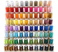 New brothread 80 Farben 100% Polyester Maschinen Stickgarn Set 500m - Farben Kompatibel mit Janome und Robison-Anton Farben