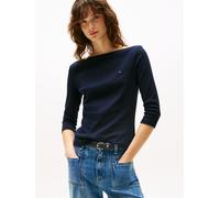 Tommy Hilfiger Damen T-Shirt NEW CODY mit U-Boot-Ausschnitt, marine, Gr. S