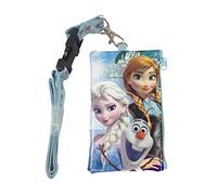New Disney Baby Blue Frozen Elsa Lanyard Id Holder Wallet Perfect for Disneyland