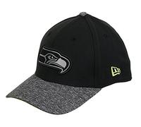 New Era 39THIRTY NFL Grey Collection Seattle Seahawks Cap, Black, S-M (6 3/8 - 7 1/4)