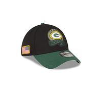 New Era Green Bay Packers NFL Salute to Service 2022 Black Green 39Thirty Stretch Cap - M - L