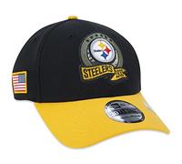 New Era 39Thirty NFL STS 22 Steelers Cap Basecap Baseballcap Fullcap Curved Brim Pittsburgh Damen/Herren - Hinten geschlossen, mit Schirm Herbst Sommer Frühjahr Winter Frühling-Sommer Herbst-Winter
