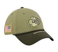 New Era 39Thirty NFL25 STS Chiefs Cap Basecap Baseballcap Curved Brim Fullcap Kansas City Damen/Herren - Hinten geschlossen, mit Schirm Frühling-Sommer Herbst-Winter Frühjahr Sommer Herbst Winter -