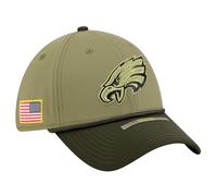 New Era 39Thirty NFL25 STS Eagles Cap Basecap Baseballcap Curved Brim Fullcap Damen/Herren - Hinten geschlossen, mit Schirm Frühling-Sommer Herbst-Winter Frühjahr Sommer Herbst Winter - L/XL (58-61