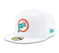 New Era 59Fifty Cap - NFL Retro Miami Dolphins weiß - 7 3/8