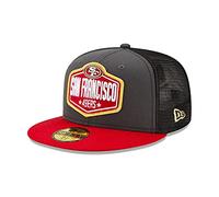 New Era 59Fifty NFL Draft21 49ers Cap Basecap Baseballcap Fitted Flat Brim NFL-Cap San Francisco Herren - Hinten geschlossen, mit Schirm Frühling-Sommer Herbst-Winter Frühjahr Sommer Herbst Winter -