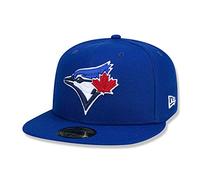 New Era 59Fifty TSF Blue Jays Cap Flat Brim Fitted MLB Toronto Baseballcap Kappe Basecap Herren - Hinten geschlossen, mit Schirm Winter Herbst Frühjahr Sommer Frühling-Sommer