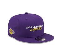 New Era 9Fifty NBA Script Team Lakers Cap Basecap Baseballcap Snapback LA Los Angeles Herren - Snapback, mit Schirm Herbst-Winter Winter - S/M (54-57 cm) lila