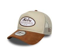 New Era 9Forty A-Frame Trucker Cap Patch Suede Beige Braun - One-Size