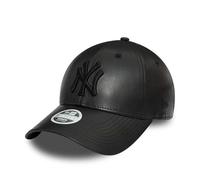 New Era MLB New York Yankees Faux Leather 9FORTY Cap - Damen, Black - One Size