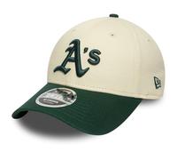 New Era 9FORTY Athletics Kappe colour block weiß creme dunkelgrün