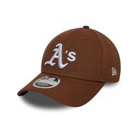 New Era 9Forty MLB Oakland Athletics M Crown Snapback Baseballkappe für Erwachsene, Mittelbraun