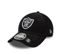 Las Vegas Raiders New Era Cord 9FORTY M-Crown Verstellbare NFL Cap Schwarz - ONE SIZE