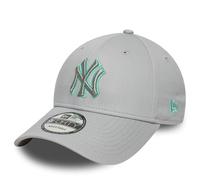 New Era Kappe Team Outline 9FORTY New York Yankees Strapback Grau/Türkis