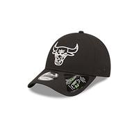 New Era 9Forty Repreve Mono Bulls Cap Basecap Baseballcap Strapback NBA Chicago Herren - Metallschnalle, mit Schirm Sommer Frühling-Sommer - One Size schwarz