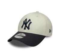 New Era Side Script 9Forty Adjustable Cap NY Yankees Beige Dunkelblau, Size:OneSize