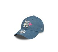 New Era 9Forty WMNS Denim Icon Dodgers Cap Basecap Baseballcap Curved Brim Damencap Damen - Metallschnalle, mit Schirm, Schirm