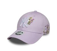 New Era 9Forty WMNS Floral Icon Yankees Cap Basecap Baseballcap Curved Brim Damencap NY Damen/Strapback - Snapback, mit Schirm Frühling-Sommer Sommer - One Size lila