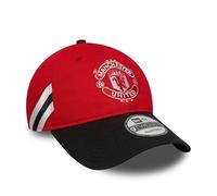 New Era 9Twenty Bar Stripe Manchester United Football Club Baseballkappe für Erwachsene, Rot