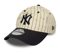 New Era Pinstripe 9TWENTY Kappe New York Yankees weiß creme schwarz