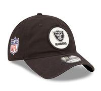 New Era 9Twenty Las Vegas Raiders Cap Basecap Baseballcap NFL-Cap Curved Brim Damen/Herren - Metallschnalle, mit Schirm Winter Herbst-Winter - One Size schwarz