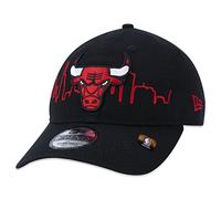 New Era 9Twenty NBA Tip Off Bulls Cap Basecap Baseballcap Curved Brim Strapback Chicago Damen/Herren - Metallschnalle, mit Schirm Winter Herbst-Winter - One Size schwarz