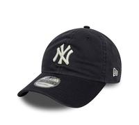 New Era 9Twenty Washed Script MLB New York Yankees Baseball Cap für Erwachsene, Marineblau