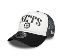 New Era A-Frame Brooklyn Nets Trucker Cap - NBA Retro - Weiß-Schwarz
