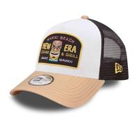 New Era A-Frame Location Icon Trucker Cap Waikiki Beach White/Light orange