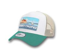 New Era A-Frame Location Patch Trucker Cap Saint Tropez White/Teal | Einstellbar