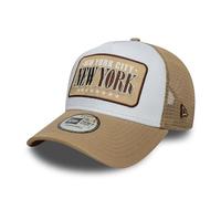 New Era Baseballkappe 9Forty A-Frame Mesh-Trucker Location Patch New York City Hellbeige