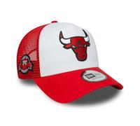 New Era NBA Side Patch Trucker Adjustable Cap Chicago Bulls Weiß Rot, Size:OneSize