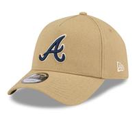 New Era A-Frame Trucker Leinen Cap - Atlanta Braves beige