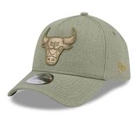 New Era A-Frame Trucker Leinen Cap - Chicago Bulls Oliv