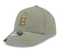 New Era A-Frame Trucker Leinen Cap - Houston Astros Oliv