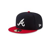 New Era Acperf 59Fifty Cap Atlanta Braves Dunkelblau Rot, Size:7