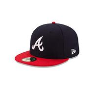 New Era Acperf 59Fifty Cap Atlanta Braves Dunkelblau Rot, Size:7 3/8