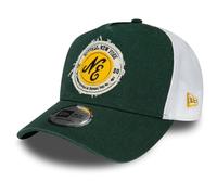 New Era Adjustable A-Frame Trucker Cap Washed dunkelgrün