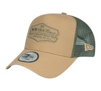 New Era Adjustable Trucker Cap - Retro Patch Khaki/Oliv