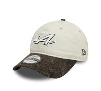 New Era Alpine F1 Team 9TWENTY Baseball Cap White Chrome mit schwarzem Schirm, säurewashed Schirm, Weiß, One Size, weiß, One size