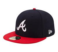 New Era Atlanta Braves Cap 59Fifty Basecap Baseball Fitted Kappe MLB Navy - 7 1/2-60cm (XL)