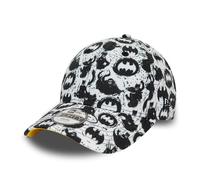 New Era Batman Cap Kind Junge Mädchen Comics 9Forty verstellbar Kappe DC Superheld weiß schwarz - Child